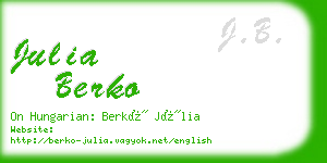 julia berko business card